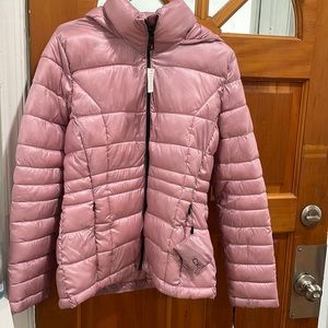 Pink down jacket